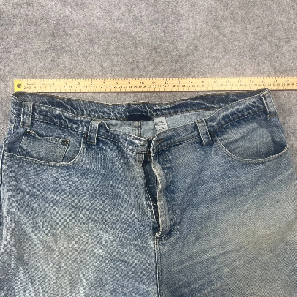 Private‎ Club Relaxed Fit Denim Shorts 44 Light Wash 100% Cotton Distressed